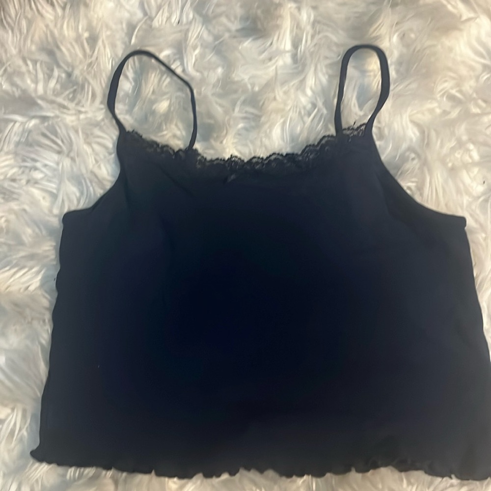 Navy cropped Tank